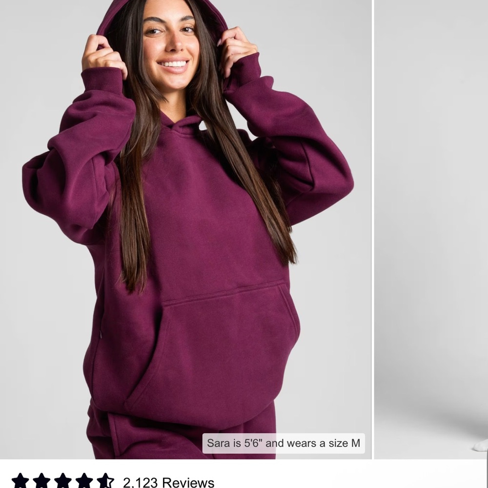 NWT Comrt Travel Essentials Hoodie in plum color